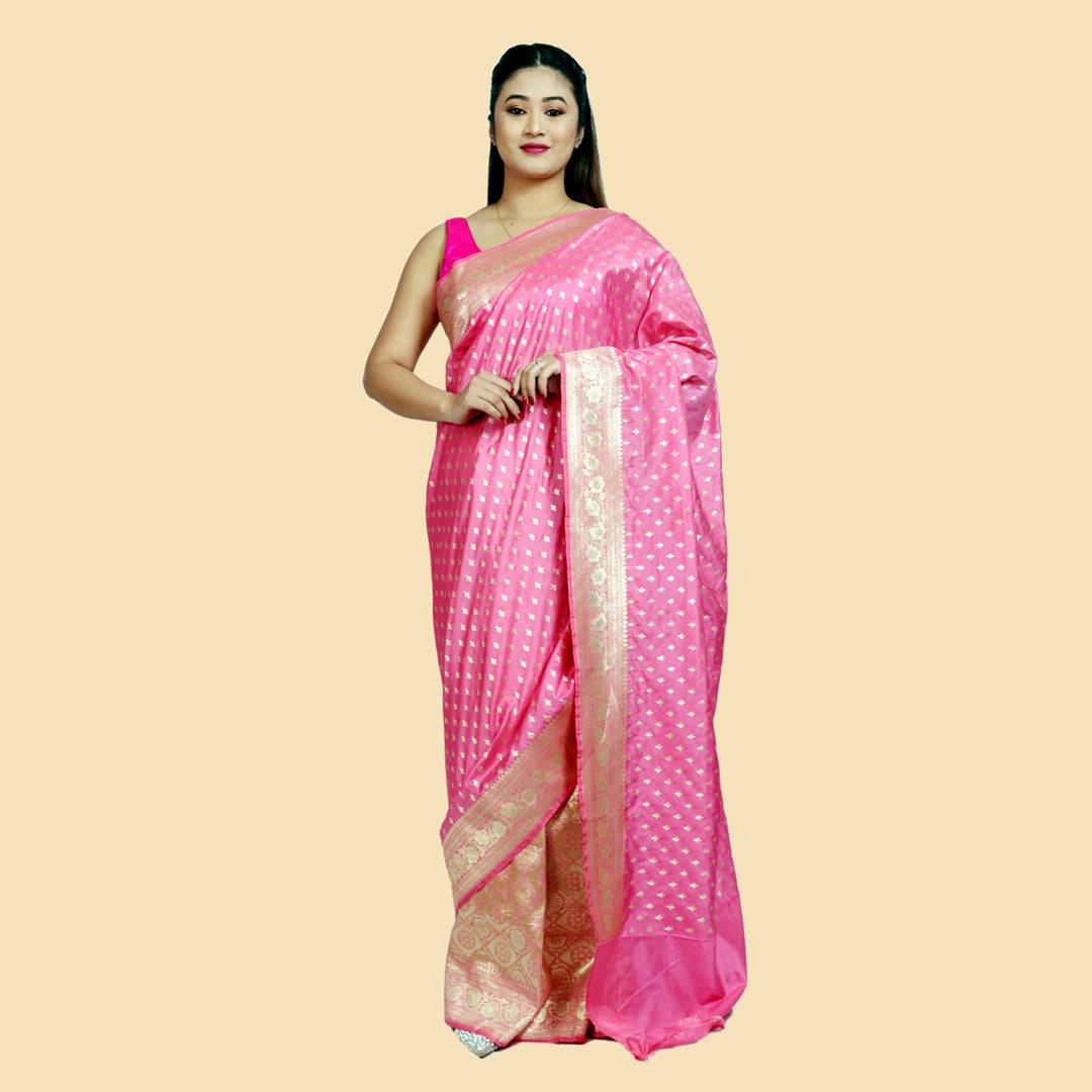Saree Katan Booti with blouse