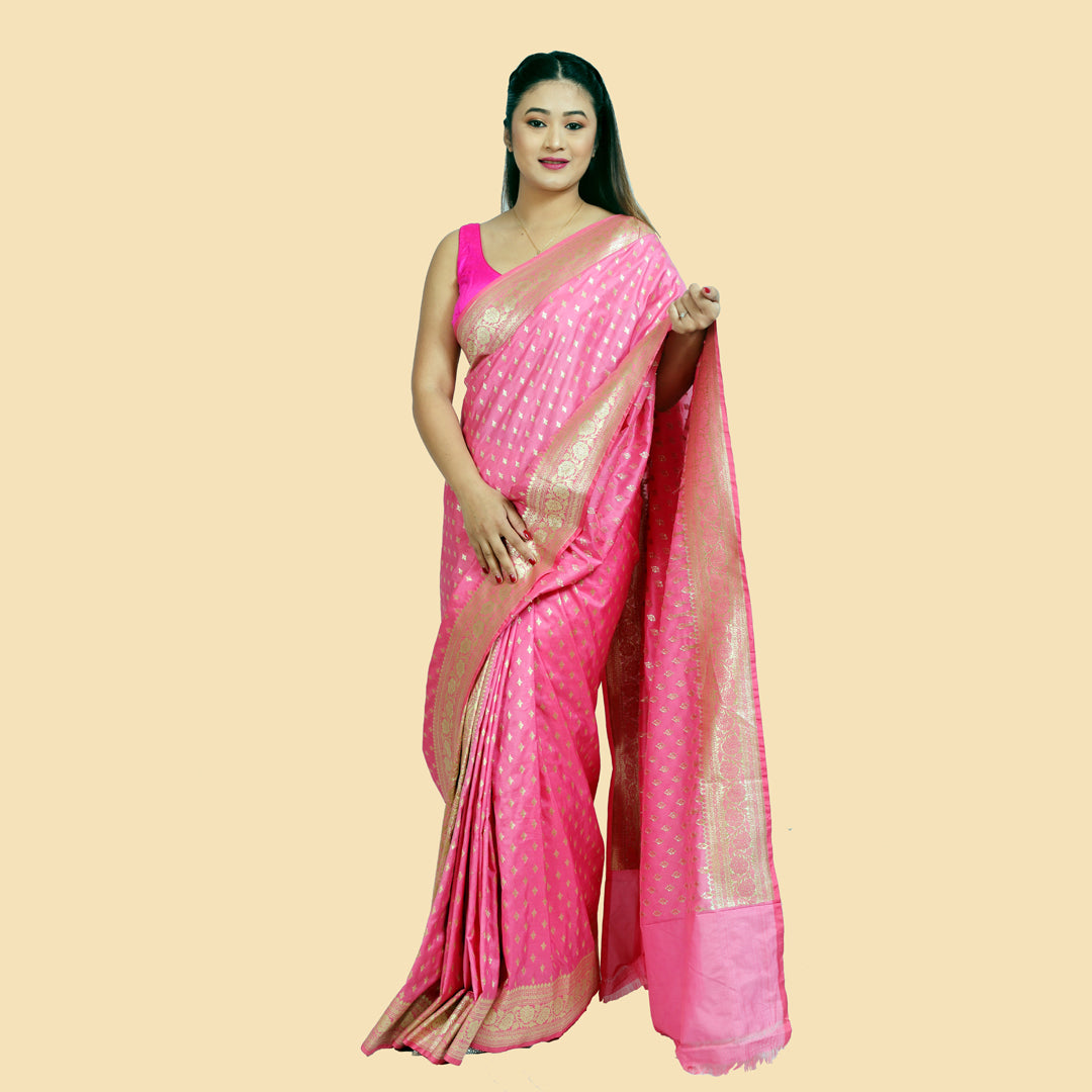 Saree Katan Booti with blouse