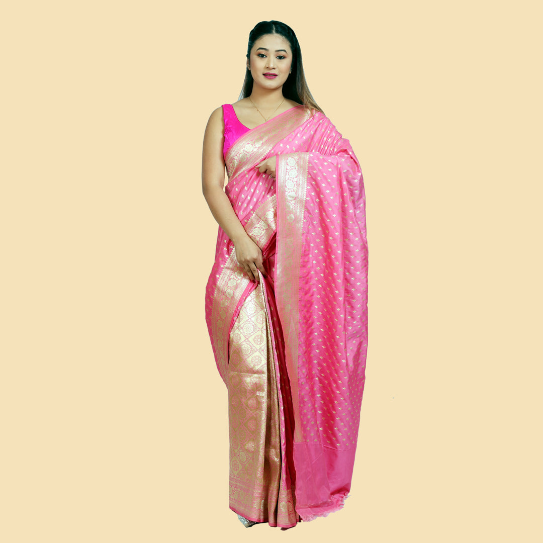 Saree Katan Booti with blouse