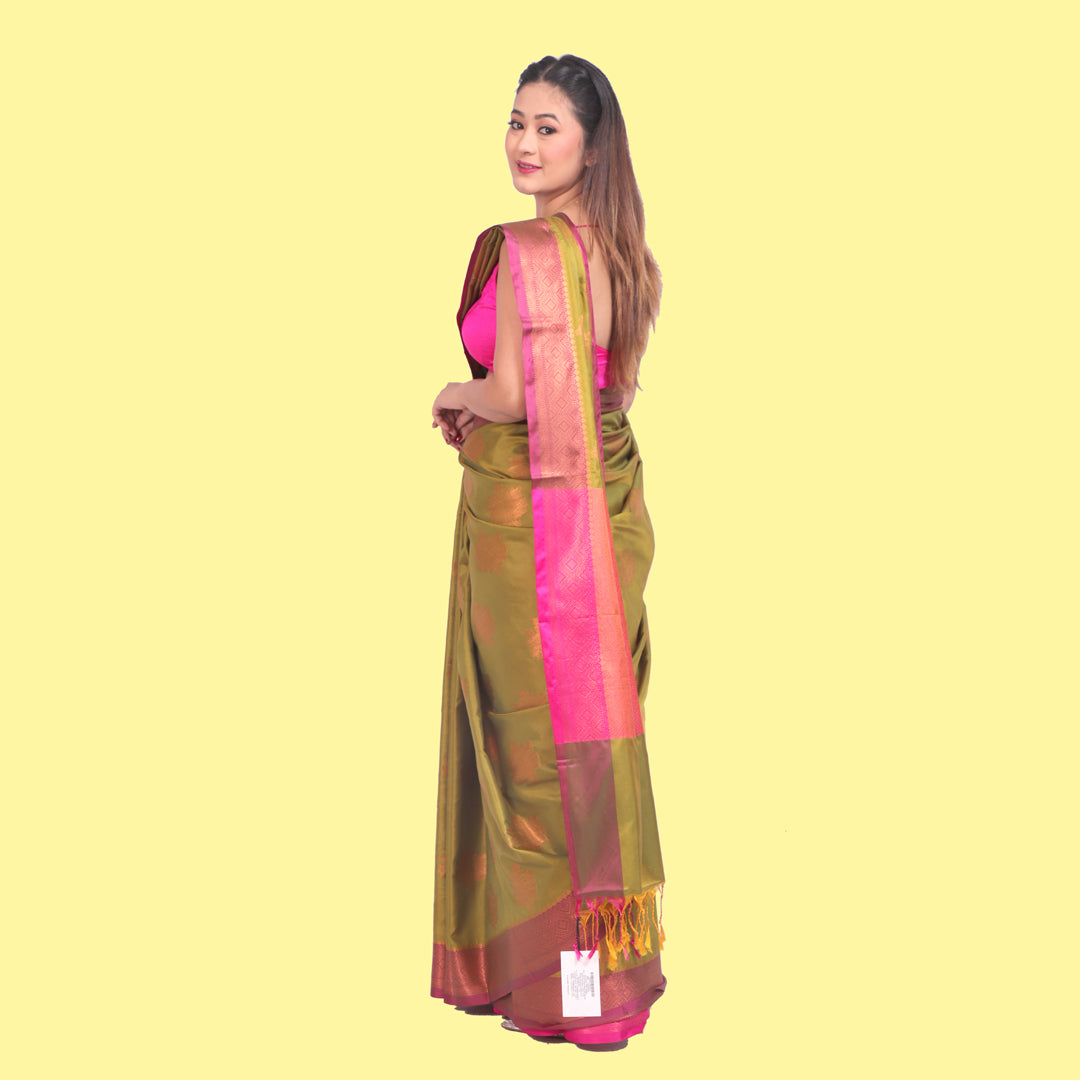 Saree Katan Boota with blouse