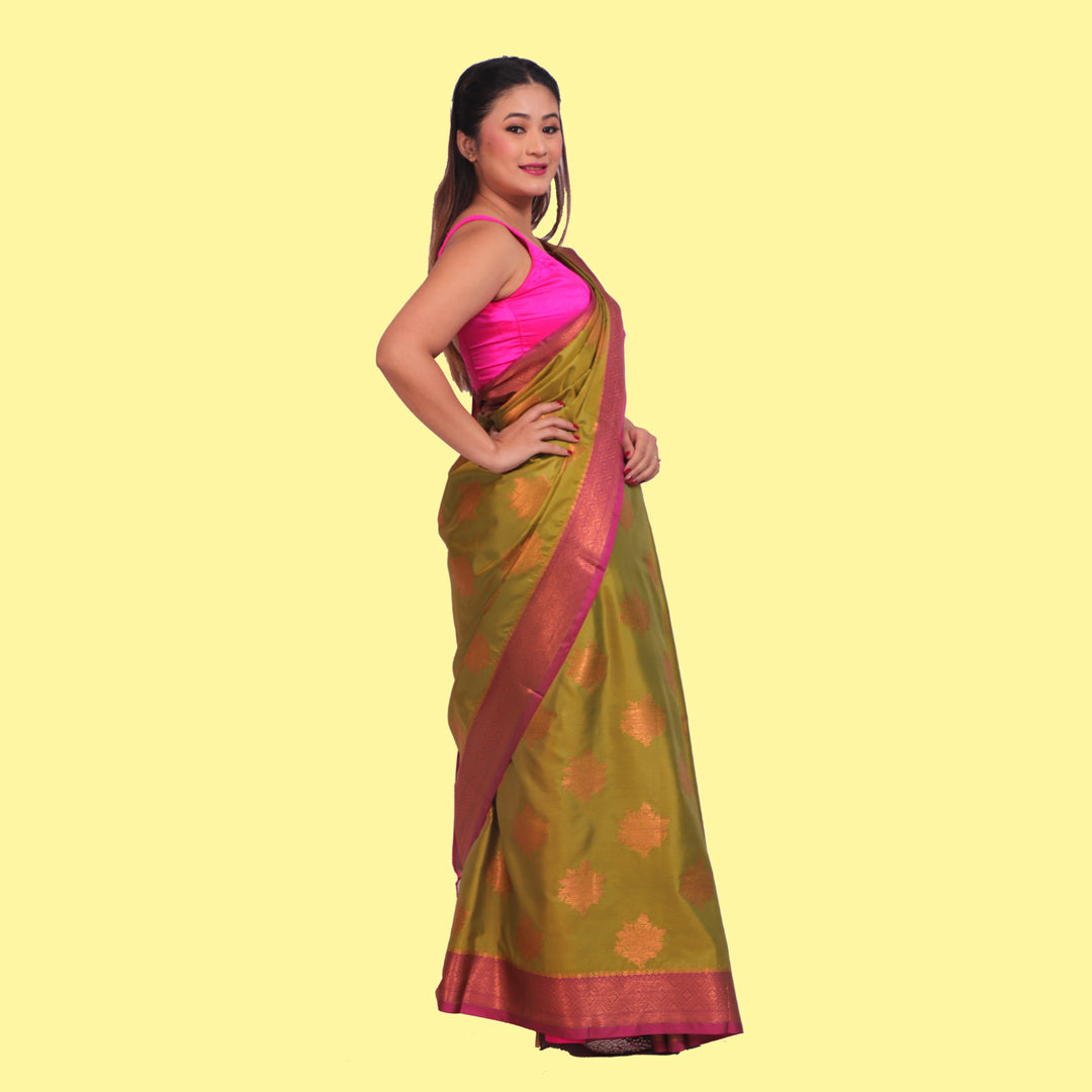 Saree Katan Boota with blouse