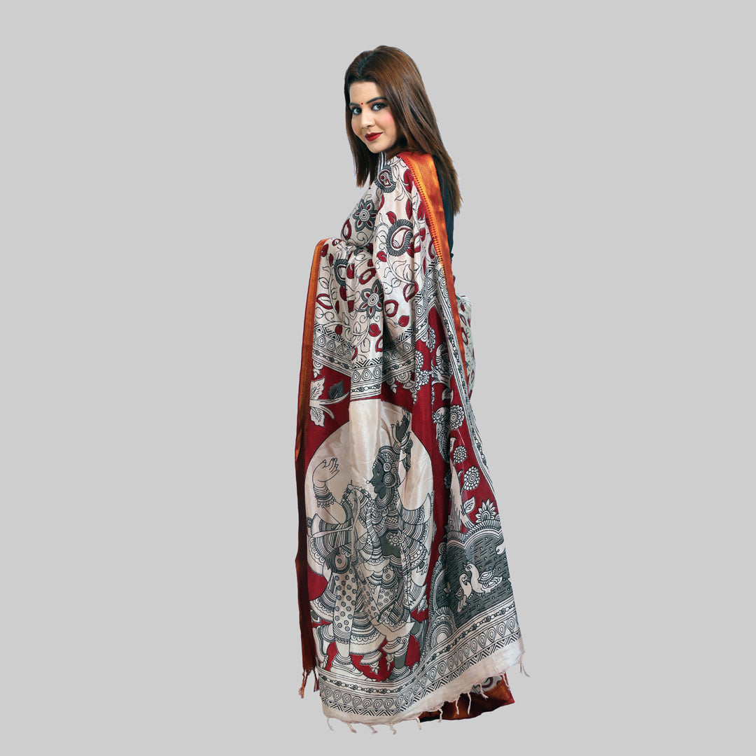 Saree Silk Kalamkari with blouse