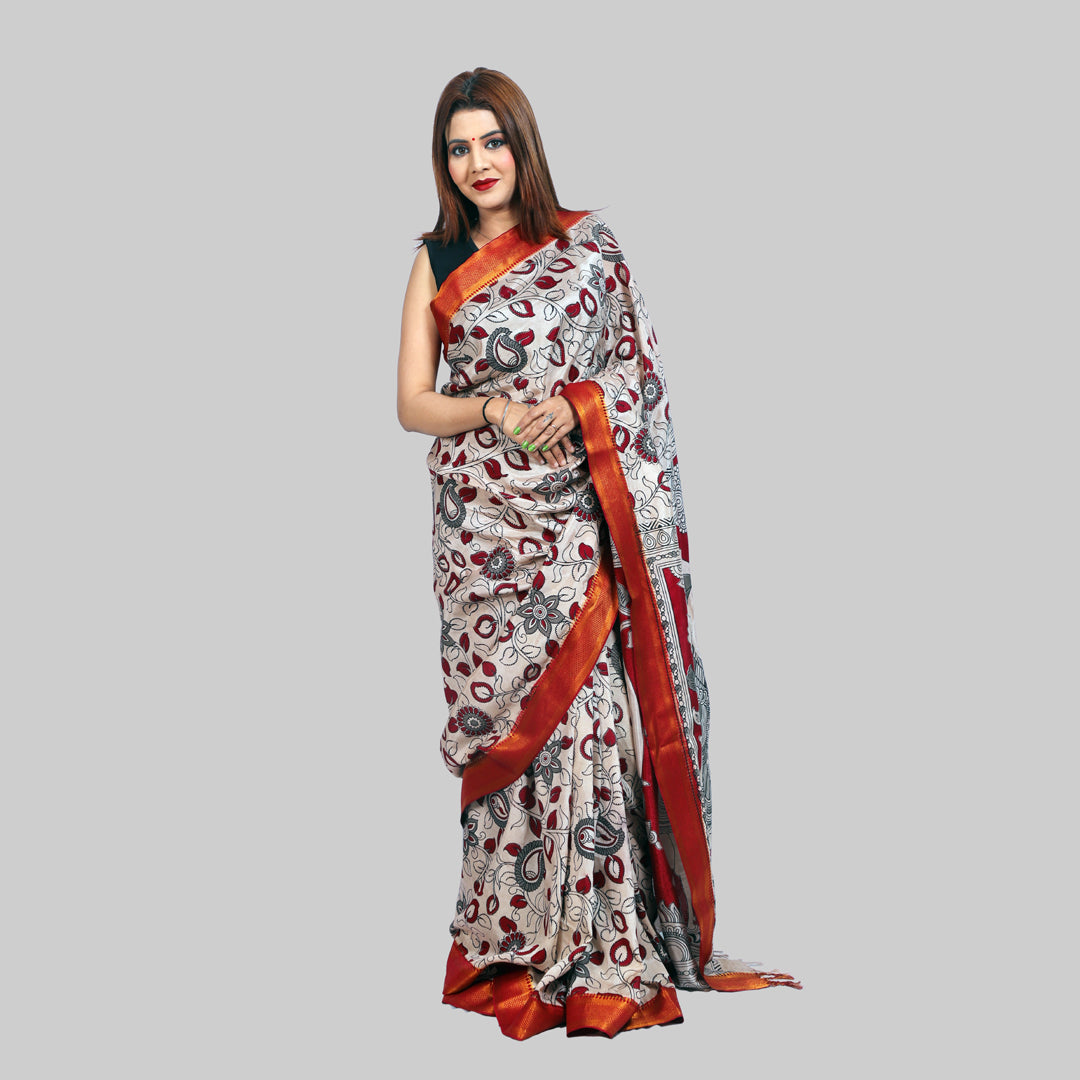 Saree Silk Kalamkari with blouse