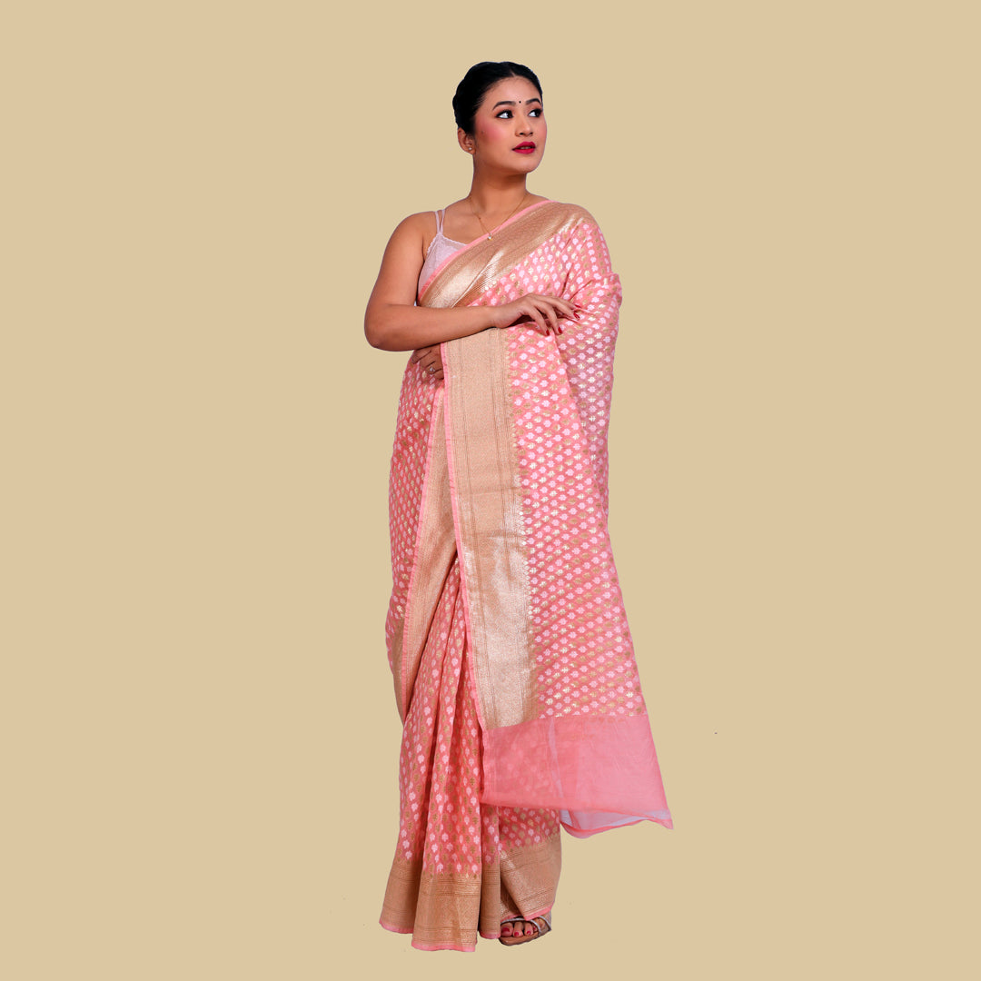 Saree Silk Cotton Alfi with blouse