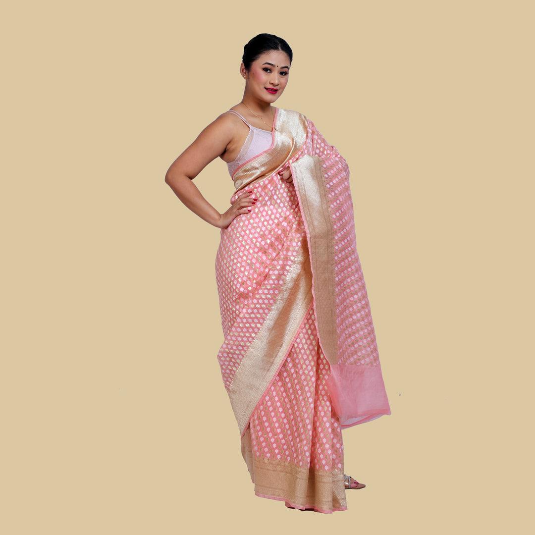 Saree Silk Cotton Alfi with blouse