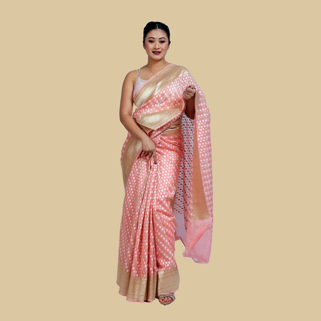 Saree Silk Cotton Alfi with blouse