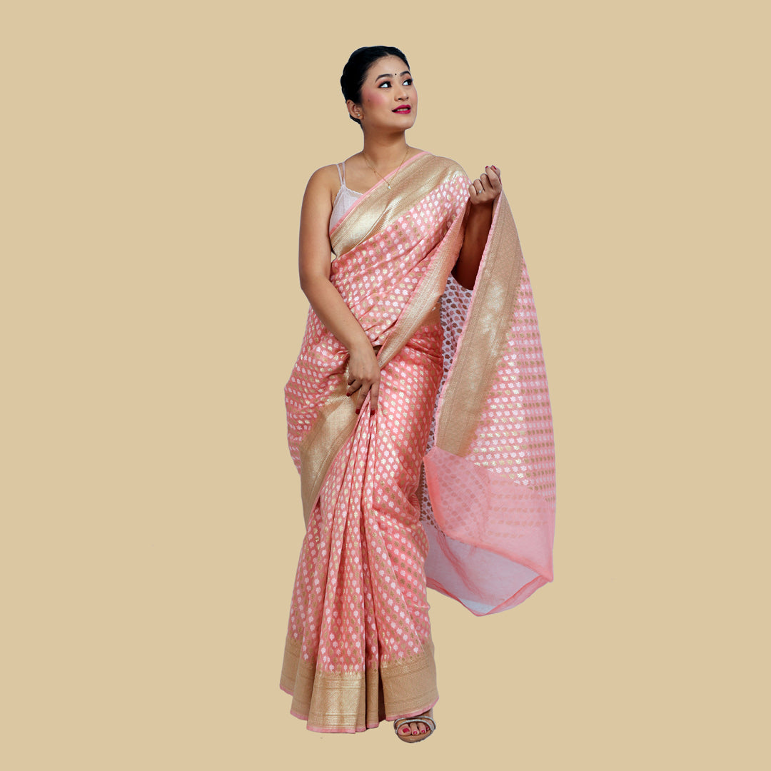 Saree Silk Cotton Alfi with blouse