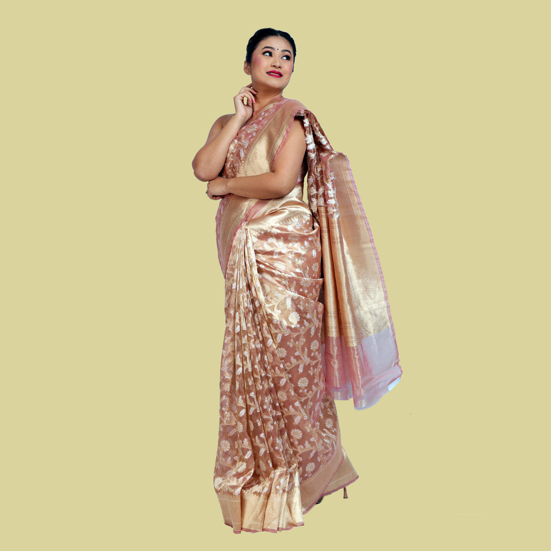 Saree Tissue Silk Alfi with blouse