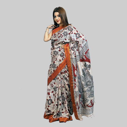 Saree Silk Kalamkari with blouse
