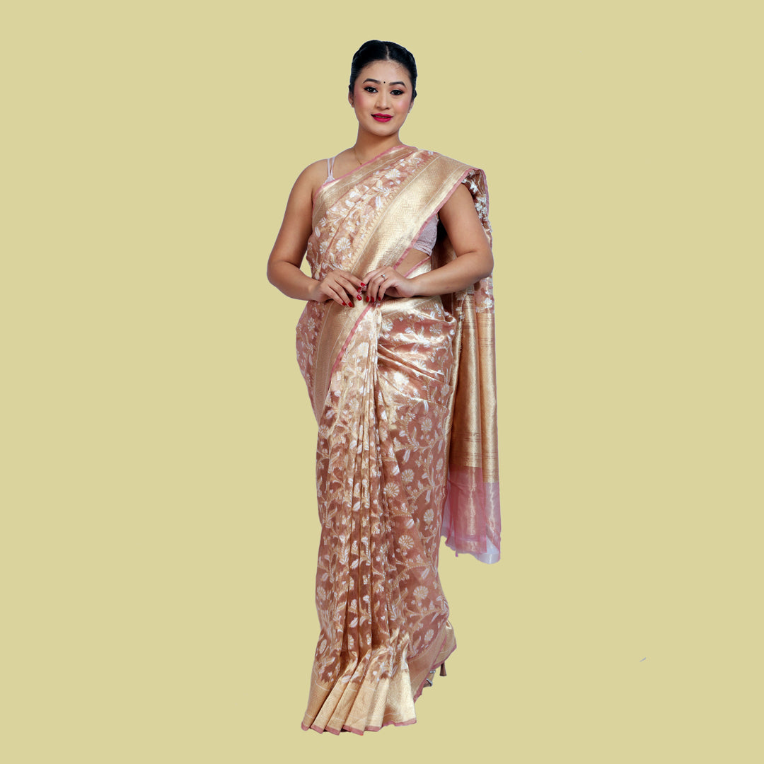 Saree Tissue Silk Alfi with blouse