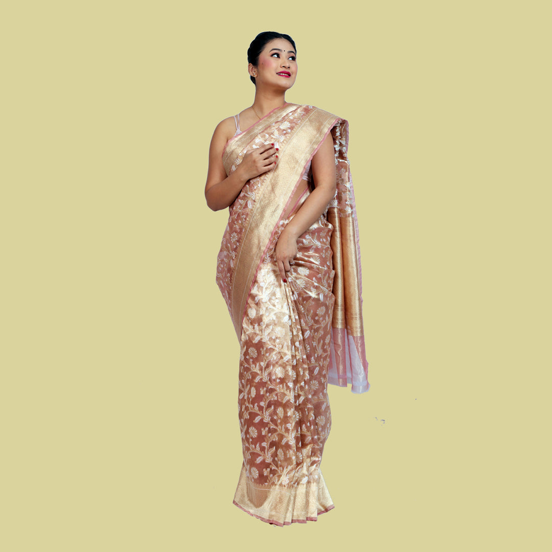 Saree Tissue Silk Alfi with blouse