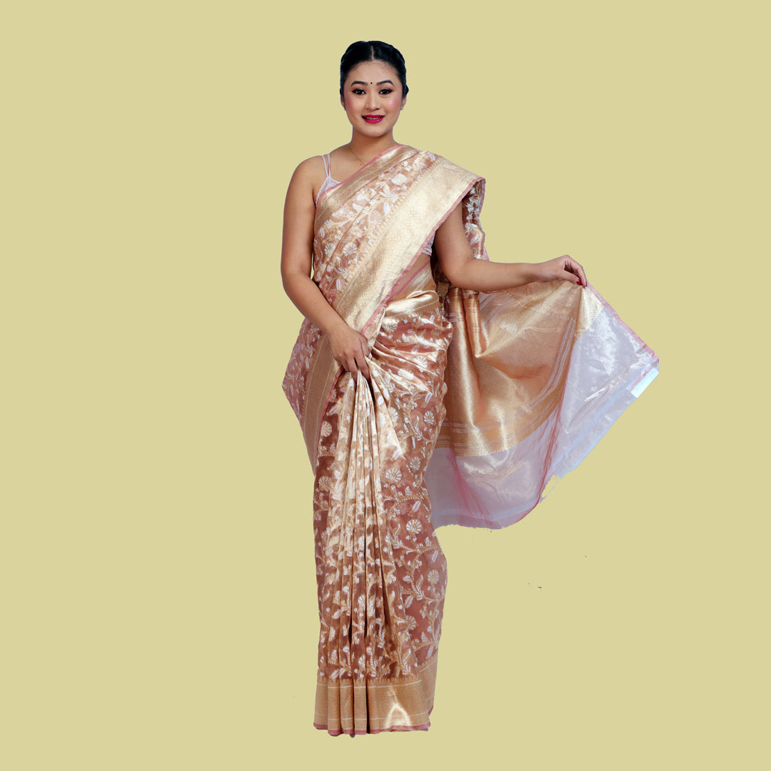 Saree Tissue Silk Alfi with blouse